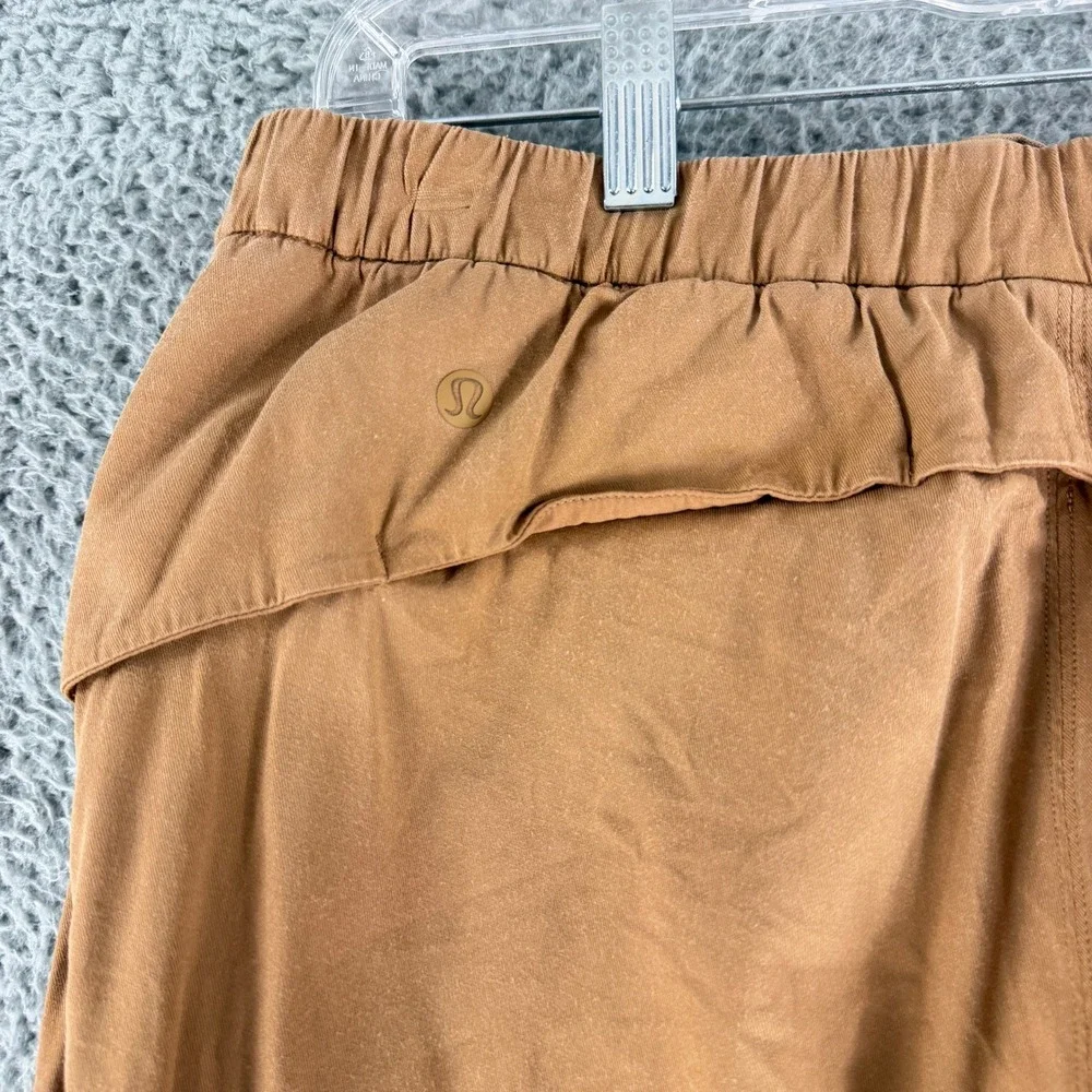 Lululemon Jogger Pants Womens 6 Brown Elastic Waist Drawstring Pockets Gym Yoga - Picture 11 of 14